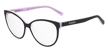 Premium Women Moschino Love Model Eyeglasses: MOL591 - Black- SpecSMART Eye Clinic (Diagonal View)